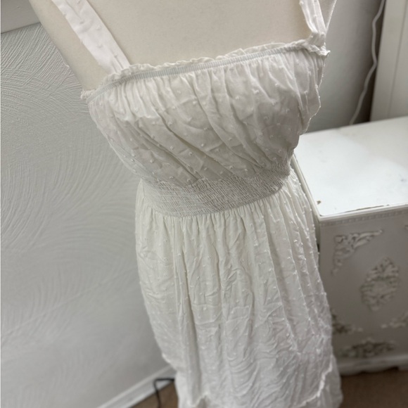 French Grey Dresses & Skirts - French Grey Strapless White Dress